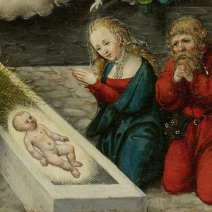 Fejringen af julen ændrede karakter under og efter reformationstiden, fortæller forfatter Maria Helleberg. Oliemaleri: "Tilbedelsen af Kristus", af Lukas Cranach den Ældre. Malet ca. 1545-50.