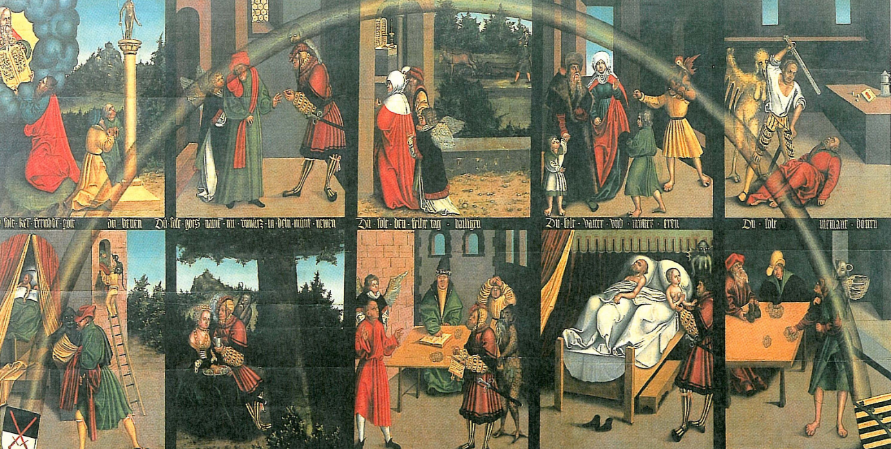 "10 Gebote" af Lucas Cranach den Ældre