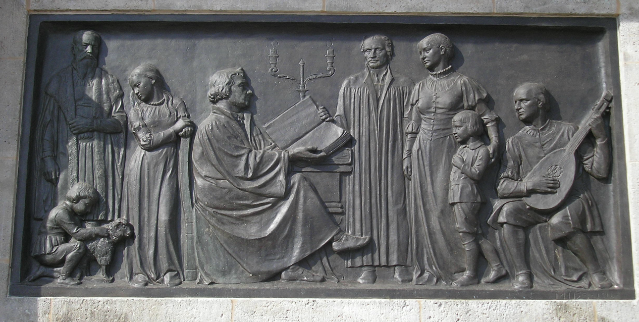 Relief på Lutherskolen i Erfurt