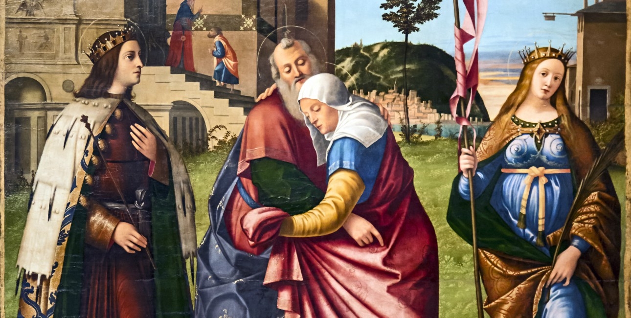 Meeting of Joachim and Anna at the Golden Gate. Findes på Accademia of 