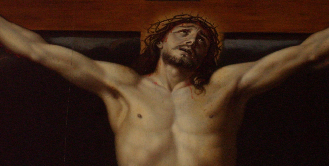 I Pullmans bog er det skurken Kristus, der forråder sin bror Jesus til pinsler og død. Maleriet "La Crucifixion" er malet af Philippe de Champaigne. Foto: Wikimedia Commons