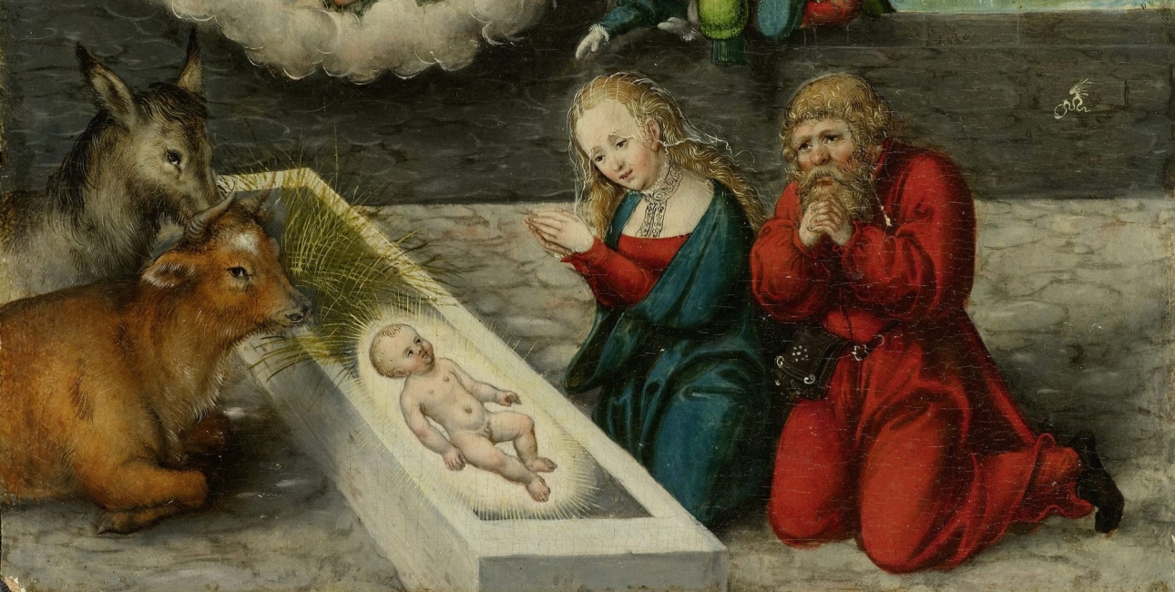Fejringen af julen ændrede karakter under og efter reformationstiden, fortæller forfatter Maria Helleberg. Oliemaleri: "Tilbedelsen af Kristus", af Lukas Cranach den Ældre. Malet ca. 1545-50.