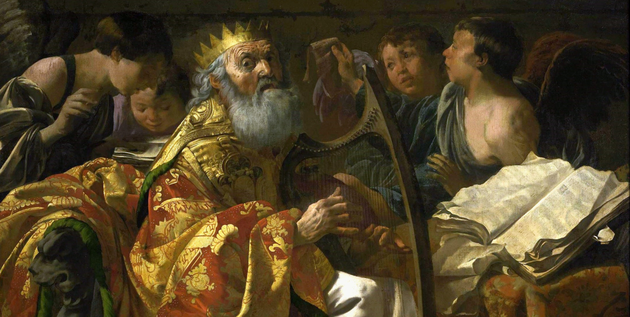 David med harpen er et yndet motiv. Maleri af Hendrick ter Brugghen.