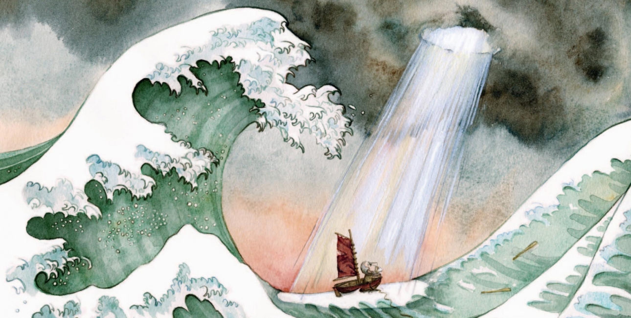 Bjarne Reuter har genfortalt historien om Noas ark i bogen "Noa". Børnebogen er smukt illustreret af Kamilla Wichmann.