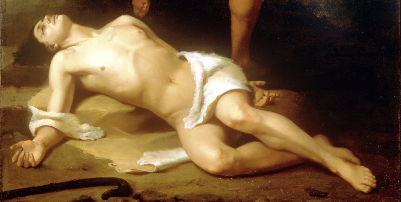 Abels død. Udsnit af Santiago Rebulls. Wikimedia commons.