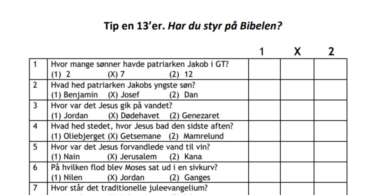 En 13 udfordringer tip er Grundkursus i