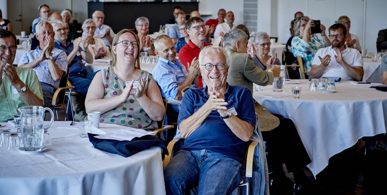 Grin i salen, Repræsentantskabsmøde 2018. Foto: Carsten Lundager. 