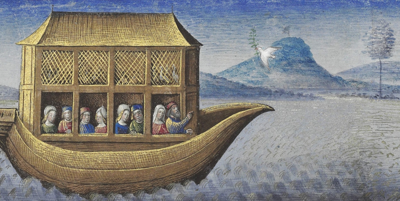 Noas ark. Illustration af Jean Colombe, ca. 1470-80. Kilde: Wikemedia Commons.