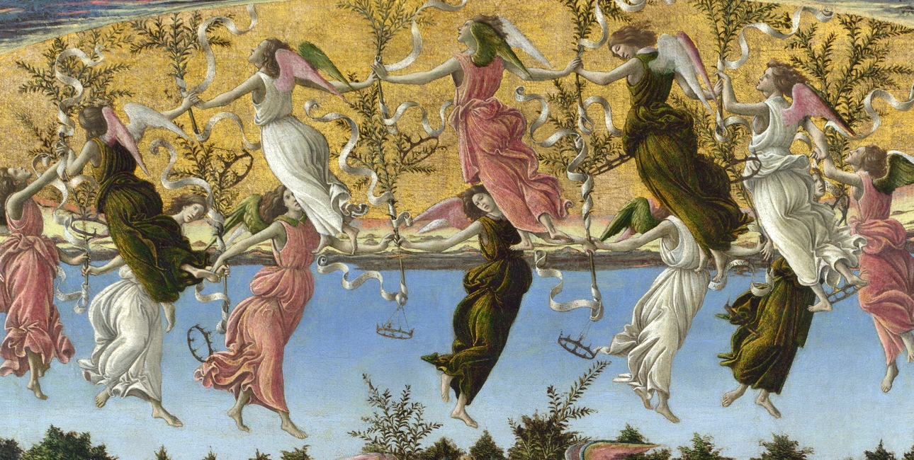 Jesus' fødsel. Maleri af Sandro Botticelli.