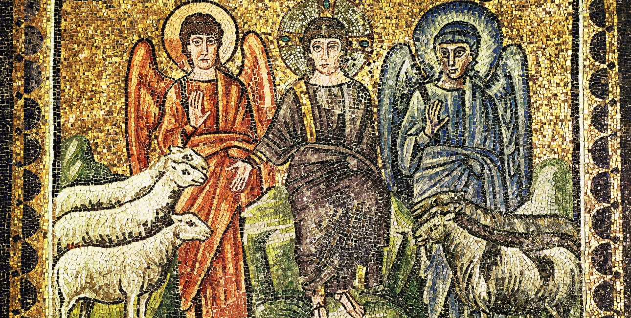 Skille fårene fra bukkene. Mosaik fra Sant'Apollinare Nuovo i Ravenna, 500-tallet. Foto: Akg-Images/Ritzau Scanpix