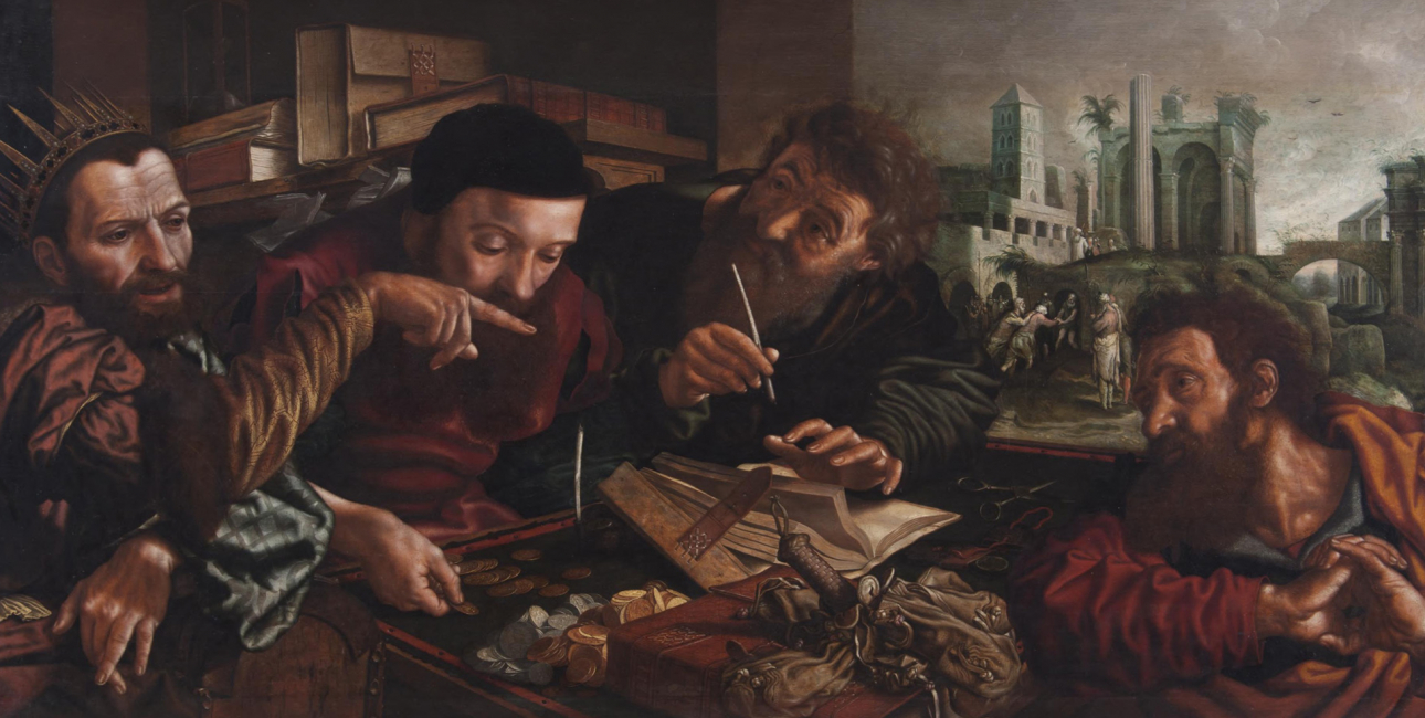 Den gældbundne tjener. Maleri af Jan van Hemessen. Kilde: Wikimedia Commons.