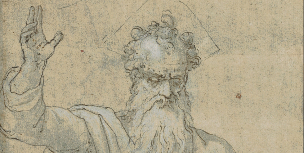 Gud. Illustration af Federico Zuccaro, ca. 1570–80. Kilde: The Metropolitan Museum of Art.