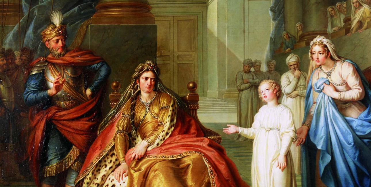 Atalja og Joash. Maleri af Charles-Antoine Coypel, 1741. Kilde: Heritage Image Partnership Ltd / Alamy Stock Photo.