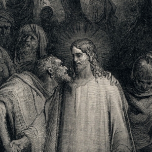 Judaskysset af Gustave Doré.