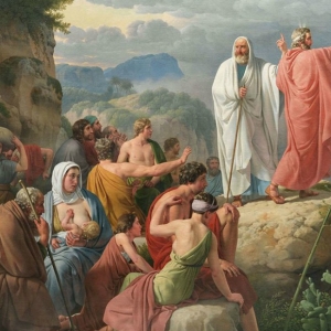 Israelitterne hviler sig efter at have krydset det Røde Hav.