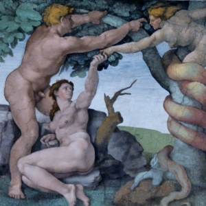 The Downfall of Adam and Eve and their Expulsion from the Garden of Eden.