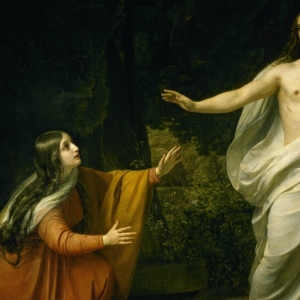 "Christ's appearing to Mary Magdalene after the Resurrection" fra 1835 af Alexander Andreyevich Ivanov (1806-1858).
