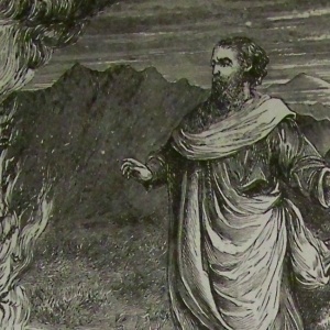"Moses and the burning bush" fra 1890. Illustration fra Holman Bibelen.