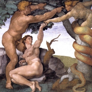 Syndefaldet - Fresko fra Det Sixtinske Kapel, af Michelangelo
