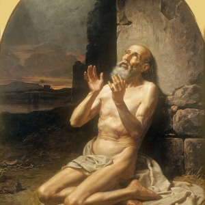 Selv efter utallige prøvelser mister Job ikke troen på Gud. Maleri af Gonzalo Carrasco.