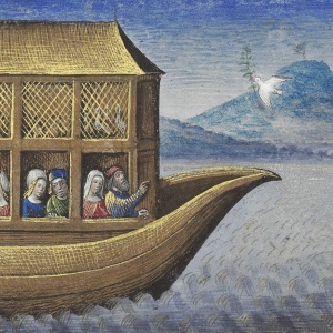 Noas ark. Illustration af Jean Colombe, ca. 1470-80. Kilde: Wikemedia Commons.