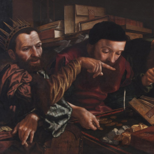Den gældbundne tjener. Maleri af Jan van Hemessen. Kilde: Wikimedia Commons.