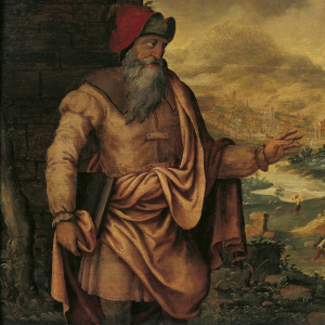 Profeten Esajas forudser jødernes tilbagevenden fra det babyloniske fangenskab. Maleri af Maerten van Heemskerck, ca. 1560-65. Kilde: Wikimedia Commons.