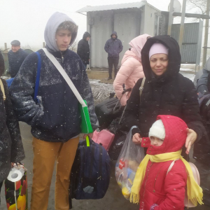 Ukrainske flygtninge ved grænsen til Moldova