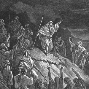Mattathias taler til de jødiske flygtninge. Illustration af Gustave Doré, 1866. Kilde: Wikimedia.