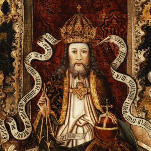 Gud som konge. Anonym kunstner fra Westfalen, 1400-tallet.