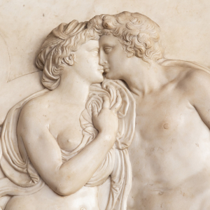 Kys. Relief fra springvand i Firenze, 1500-tallet. Foto: Paolo Gallo / Shutterstock.com.