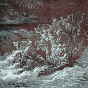 Stormen på søen. Illustration af Gustave Dore. Kilde: Shutterstock / Nicku.