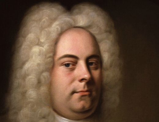 Portræt af den kendte komponist Händel.