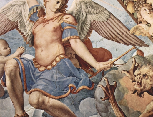 Ærkeenglen Mikael, malet af Bronzino. Foto: Wikimedia Commons.