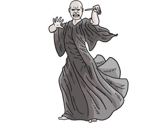 Lord Voldemort. Illustreret af Marie Dyekjær Eriksen.