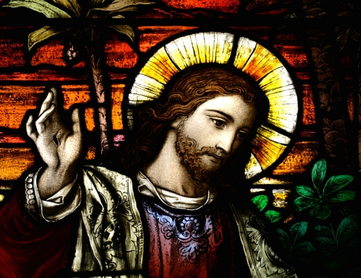 Jesus. Glasmosaik fra kirke i Covington, Kentucky. Foto: Jurgen Wegner / Shutterstock.