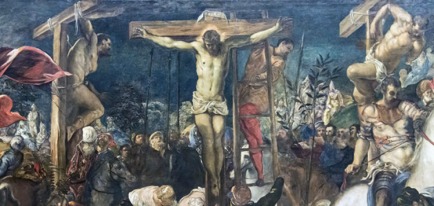 Korsfæstelsen. Maleri af Jacopo Tintoretto (1519-1594). Kilde: Wikimedia Commons.