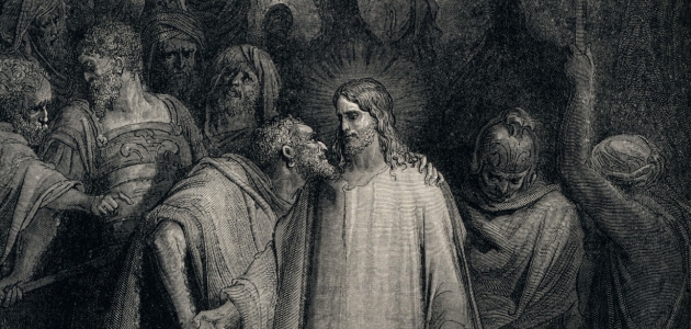 Judaskysset af Gustave Doré.