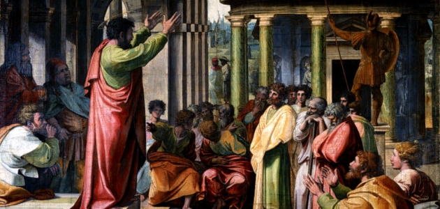 'St Paul Preaching in Athens' - Raphael af Urbino