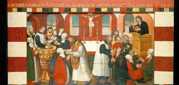 I 1561 besluttede præst Johannes Jacobsen i Torslunde Kirke på Sjælland sig for at bestille en ny alterbordsforside til sin kirke. Resultatet blev et smukt stykke kunsthåndværk, der viser de centrale dele af en protestantisk gudstjeneste: barnedåb, prædiken og nadver. 