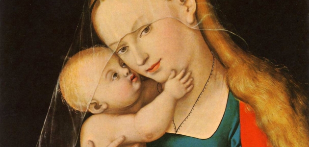 Maria med Jesusbarnet. Maleri af Lucas Cranach den ældre.