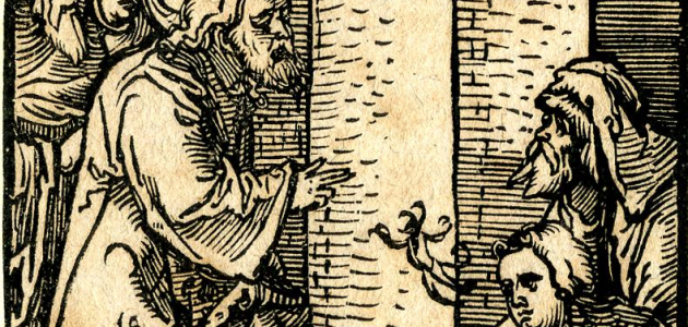 Jesus uddriver dæmonen fra den stumme. Bogillustration af Hans Schäufelein, 1514. Kilde: Wikimedia Commons.