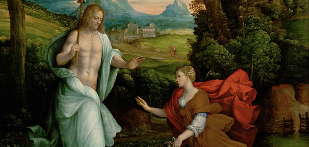 Maria Magdalene og Jesus. Maleri af Benvenuto Tisi, ca. 1525. Kilde: Wikimedia Commons.