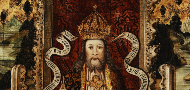 Gud som konge. Maleri af anonym kunstner fra Westfalen, slutningen af 1400-tallet.