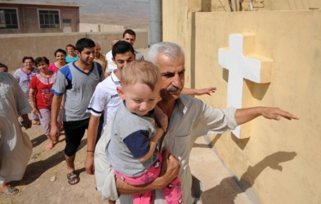 140 kristne fra Mosul har søgt tilflugt i byen Merga Souva. Mange flygtninge er traumatiseret på grund af deres tab af alt. Foto: Scanpix