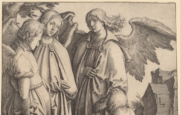 Engle. Illustration: Lucas van Leyden, 1513