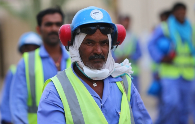 Migrantarbejdere i Qatar. Foto: Marwan Naamani/AFP/Ritzau Scanpix.