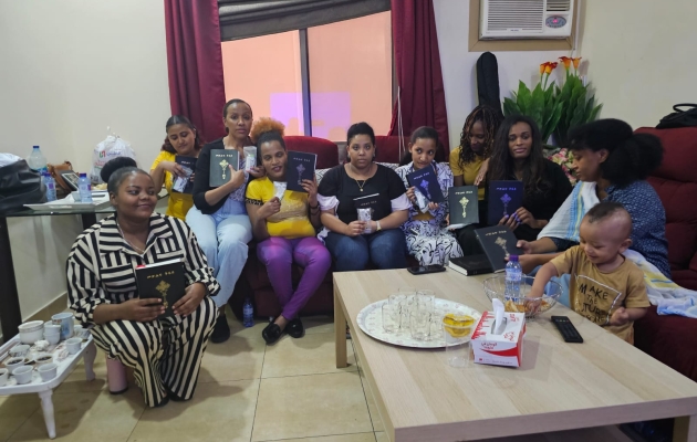 Kvinder der har modtaget bibler