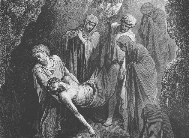 Jesus' begravelse. Illustration af Gustave Doré. Foto: Nicku / Shutterstock.com.