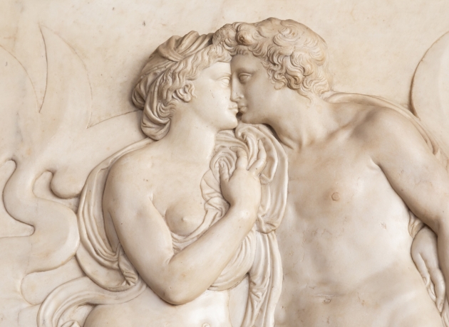 Kys. Relief fra springvand i Firenze, 1500-tallet. Foto: Paolo Gallo / Shutterstock.com.